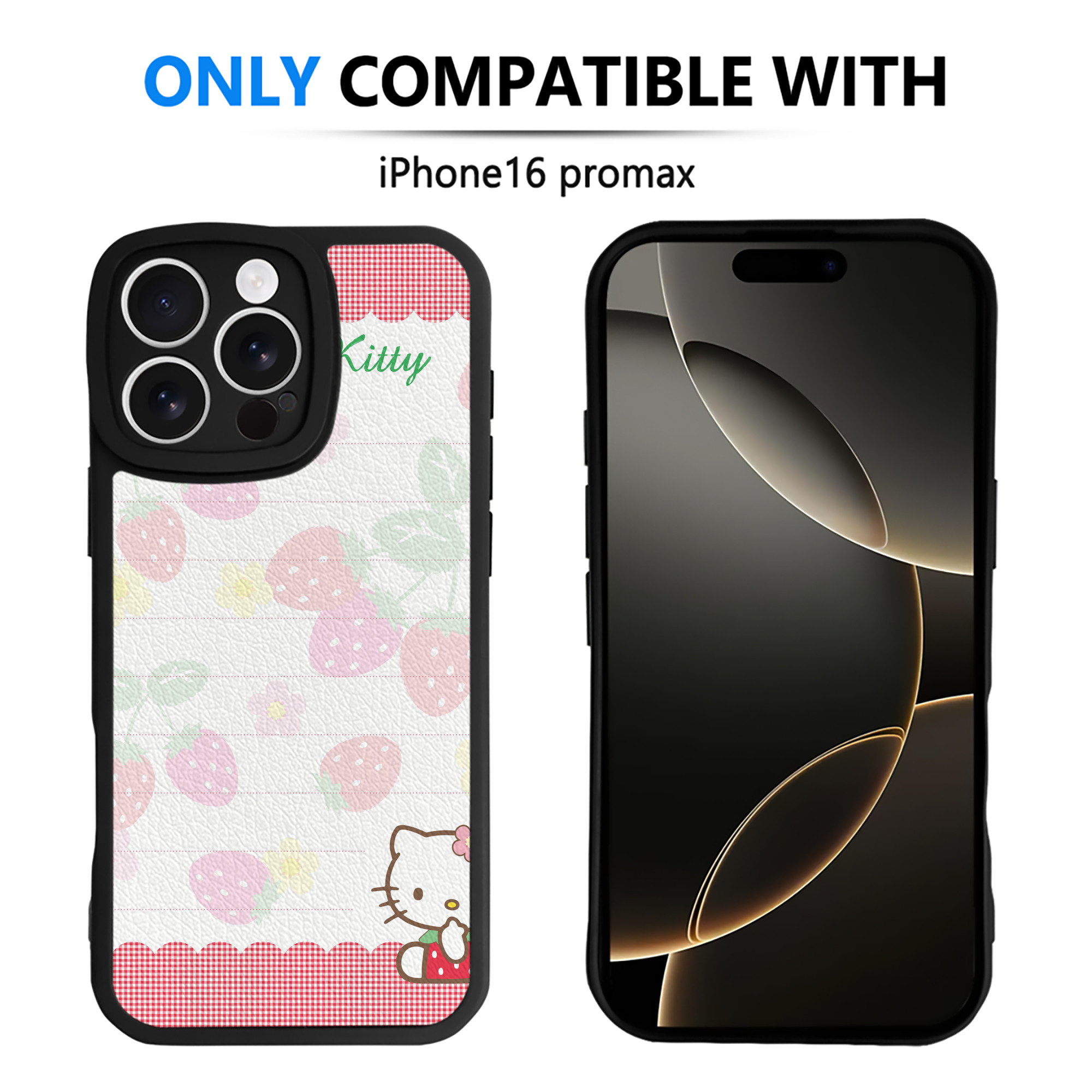 （画像用） Hello Kitty ハローキティ 【iPhone 16シリーズ対応】シリコンスマホケース（レザー調） 材質：シリコン